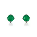 Kolczyki ze szmaragdem białe złoto AJK_013